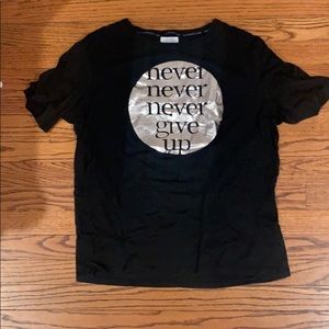 Never give up t shirt